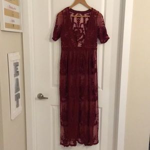 Burgundy Beach Dress